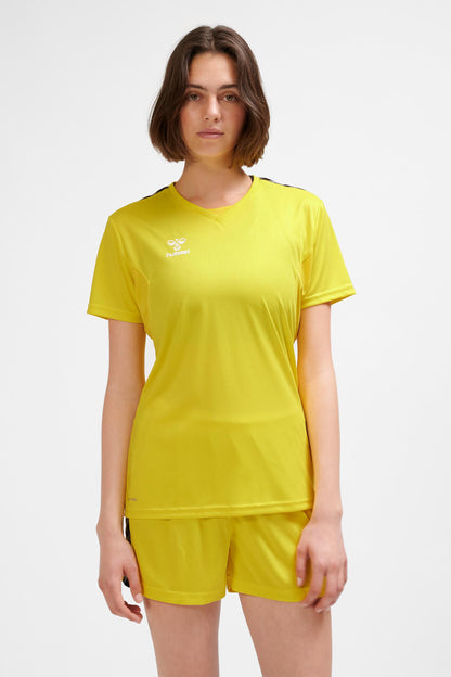 HUMMEL - Hmlauthentic Pl Jersey S/s Woman - Blazing Yellow