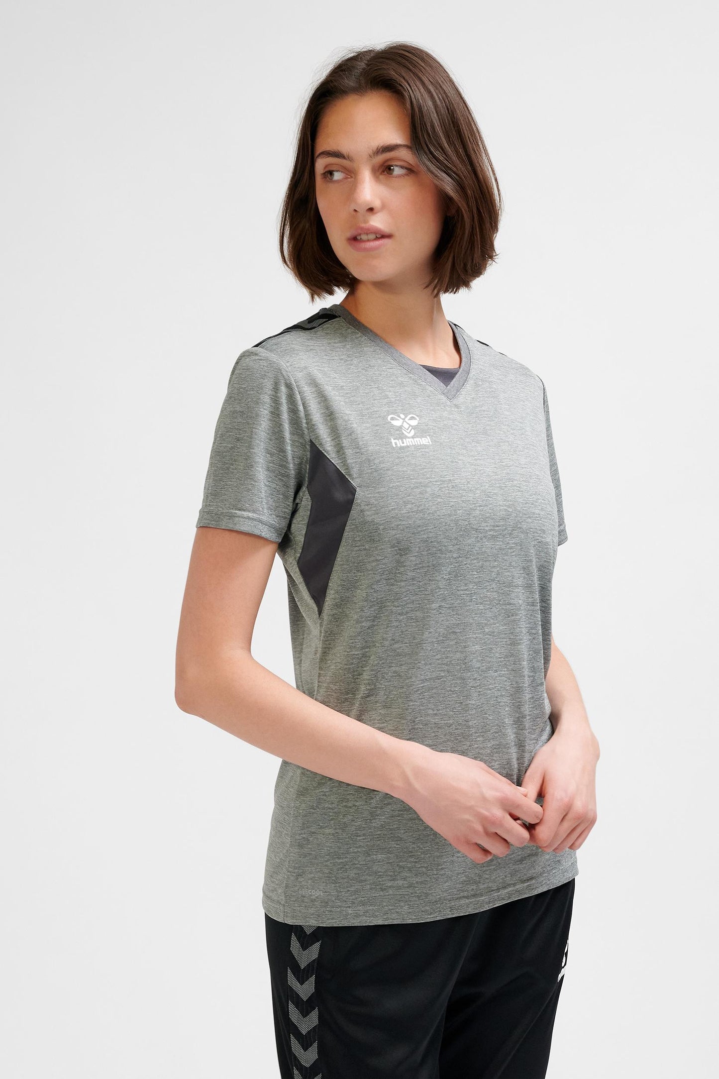 HUMMEL - Hmlauthentic Pl Jersey S/s Woman - Grey Melange