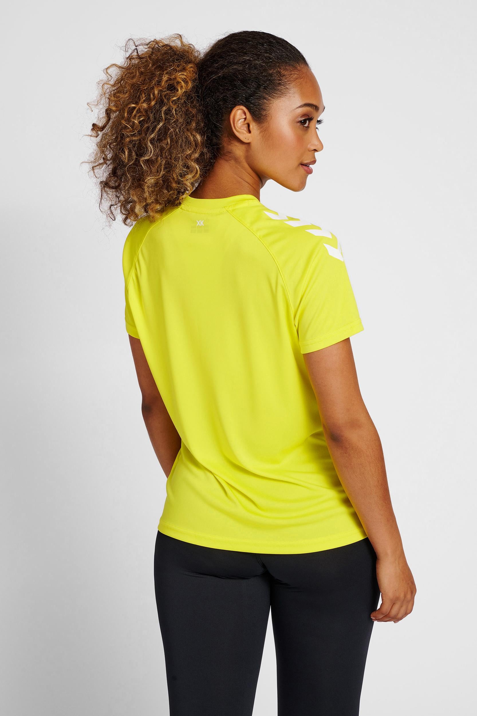 HUMMEL - Hmlcore Xk Core Poly Tee  S/s Woman - Blazing Yellow