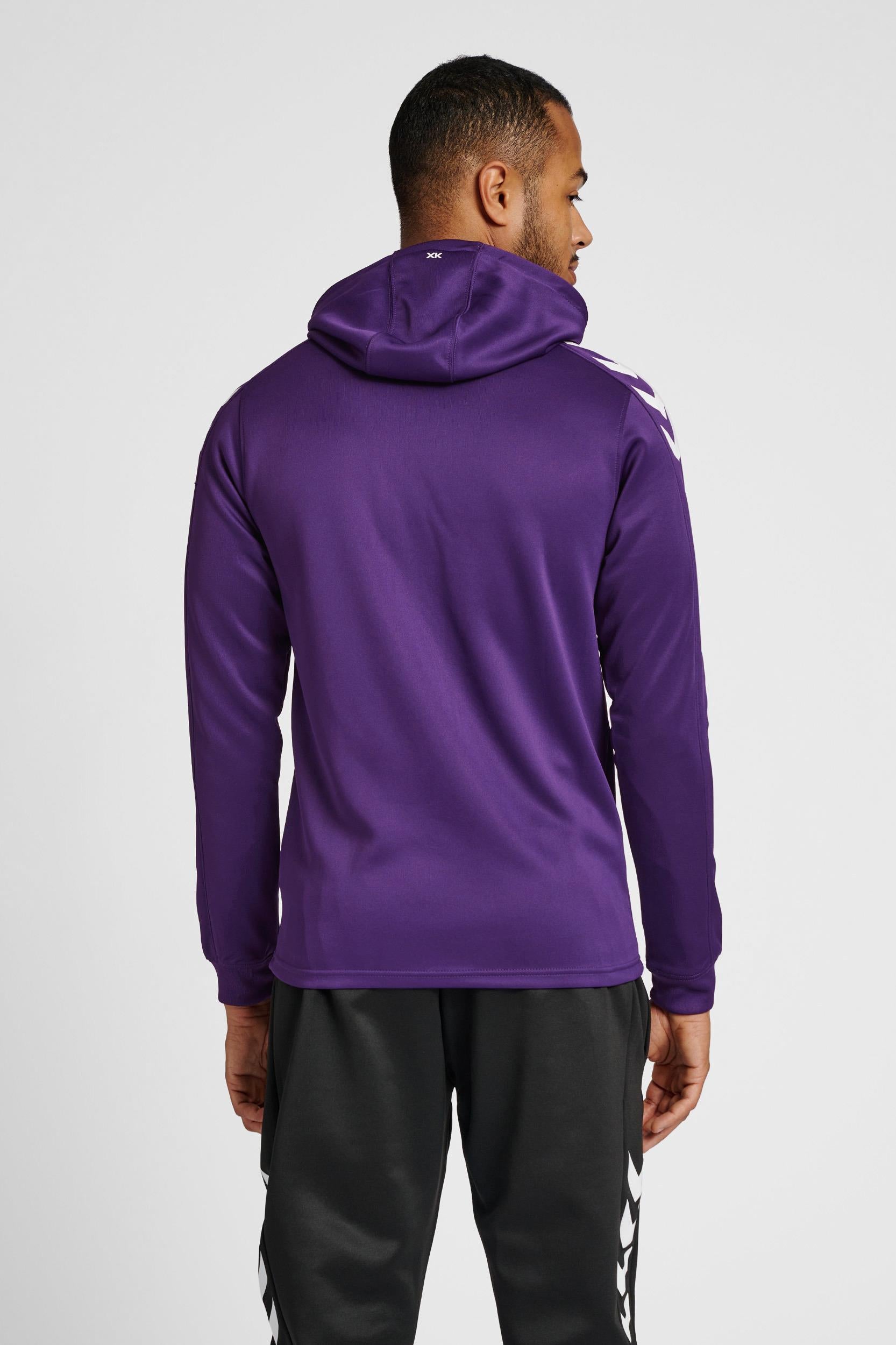 HUMMEL - Hmlcore Xk Poly Sweat Hoodie - Acai/white