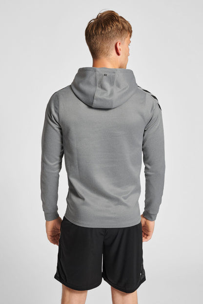 HUMMEL - Hmlcore Xk Poly Sweat Hoodie - Grey Melange