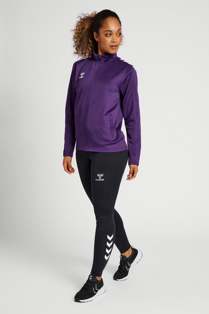 HUMMEL - Hmlcore Xk Poly Zip Sweat Woman - Acai/white