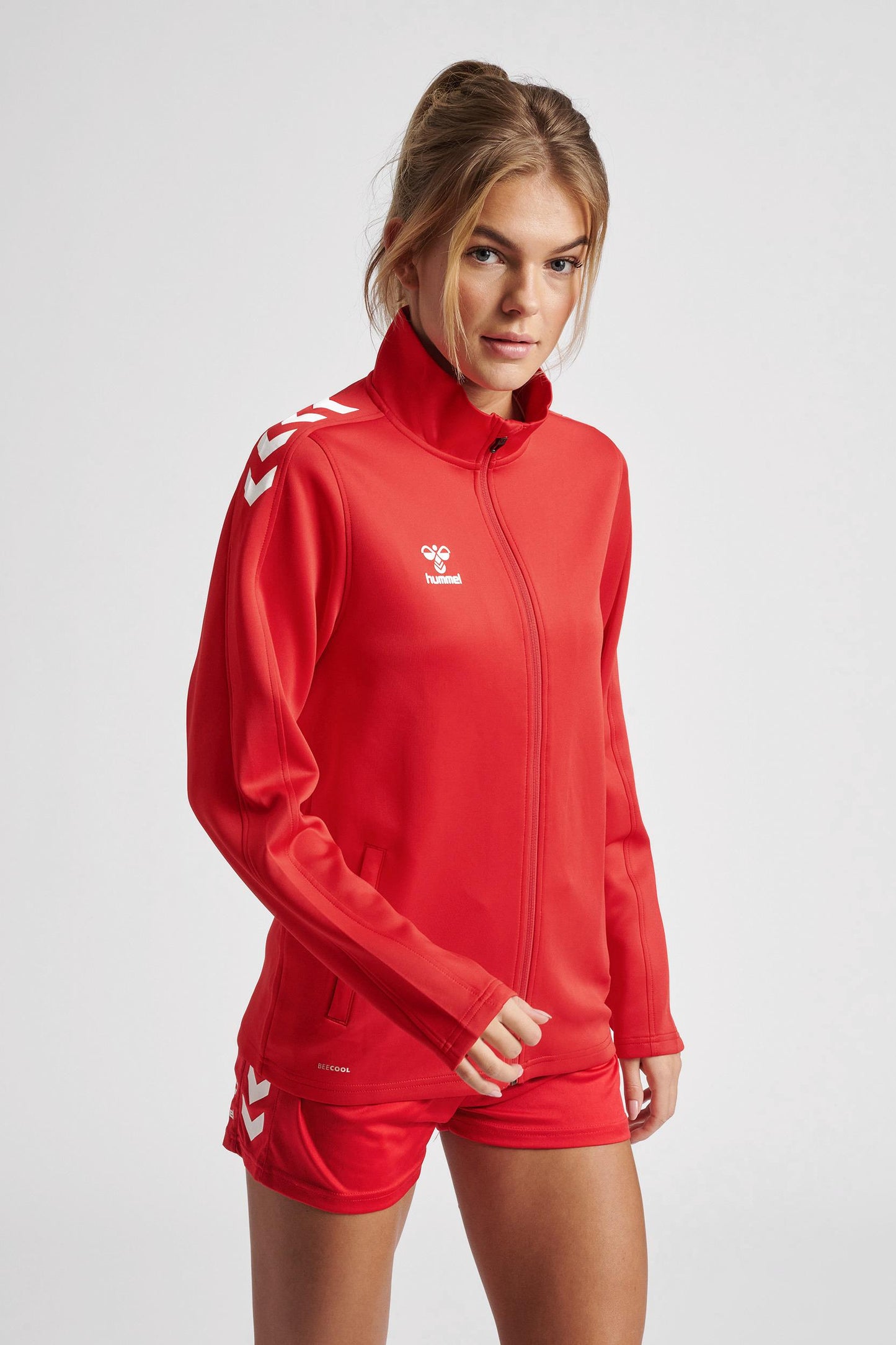 HUMMEL - Hmlcore Xk Poly Zip Sweat Woman - True Red