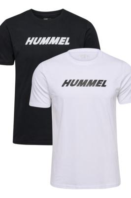 HUMMEL - Hmlelemental 2-pack Logo Cotton Tee - Black/white