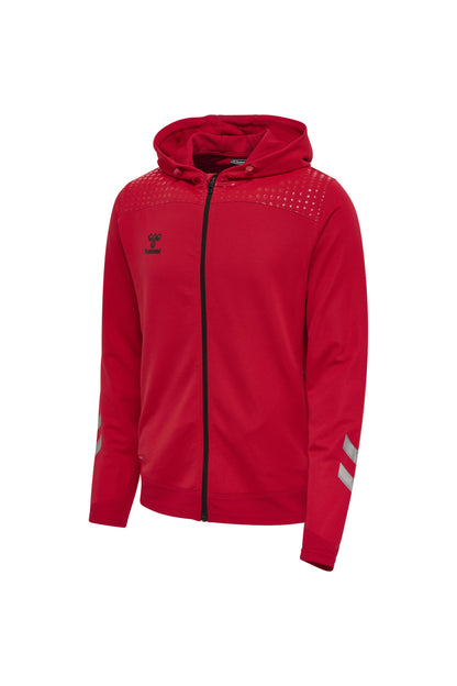 HUMMEL - Hmllead Zip Poly Hoodie - True Red