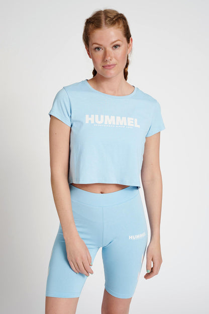 HUMMEL - Hmllegacy Woman Cropped T-shirt - Placid Blue