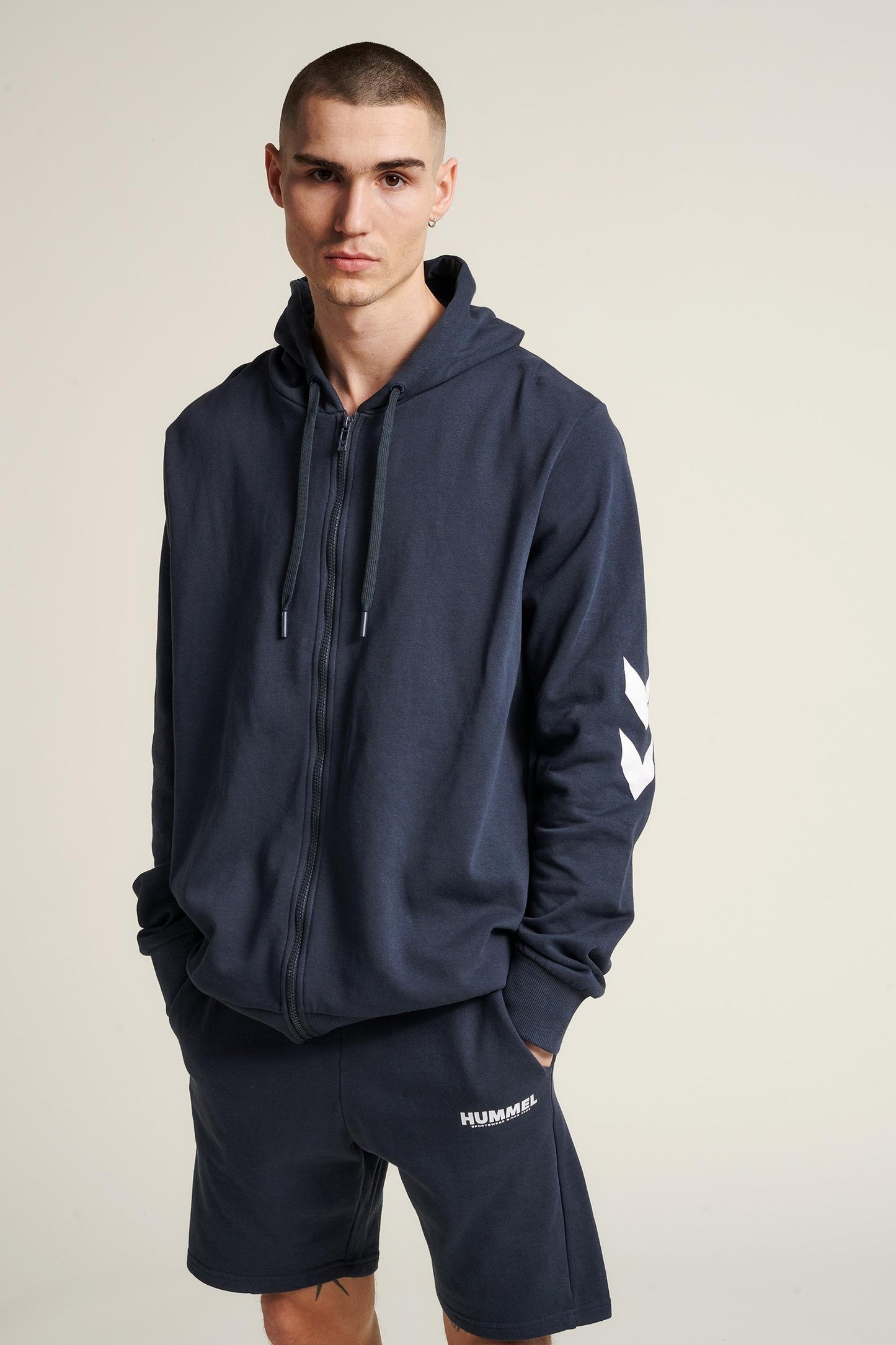 HUMMEL - Hmllegacy Zip Hoodie - Blue Nights