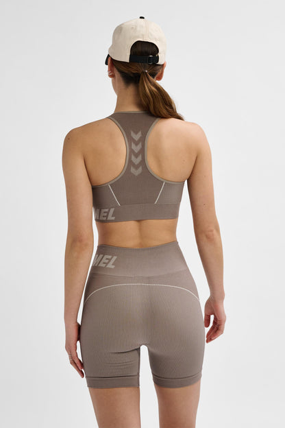 HUMMEL - Hmlte Christel Seamless Sports Top - Chateau Gray/driftwood Melange