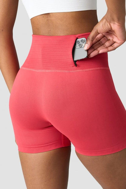 ICANIWILL - Define Seamless Pocket Shorts - Raspberry