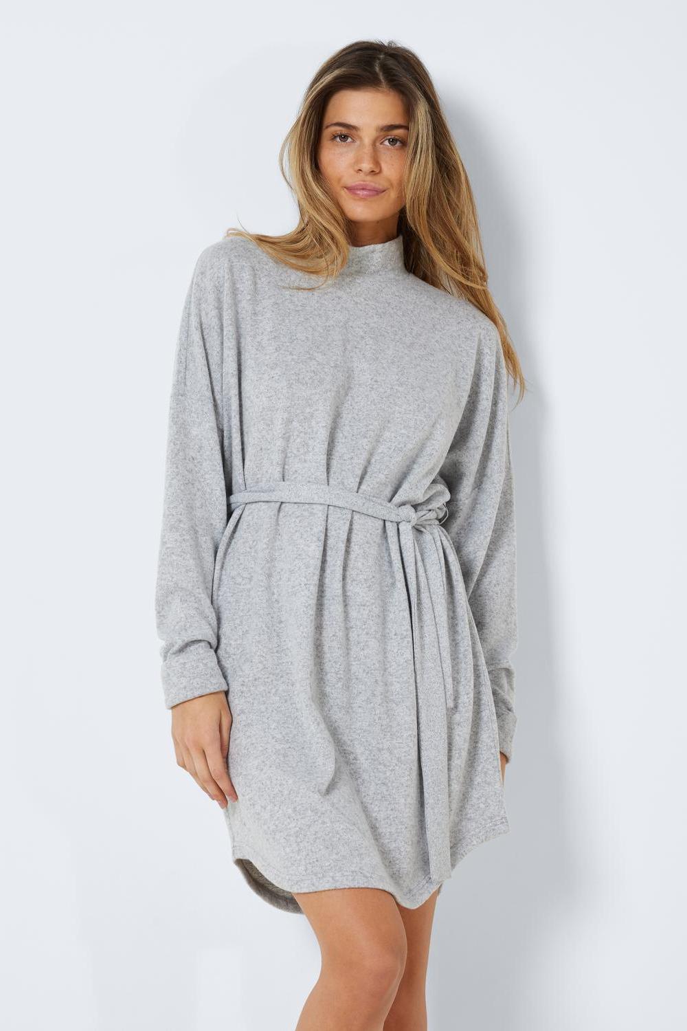 NOISY MAY - City Ava L/s Short Dress - Grey